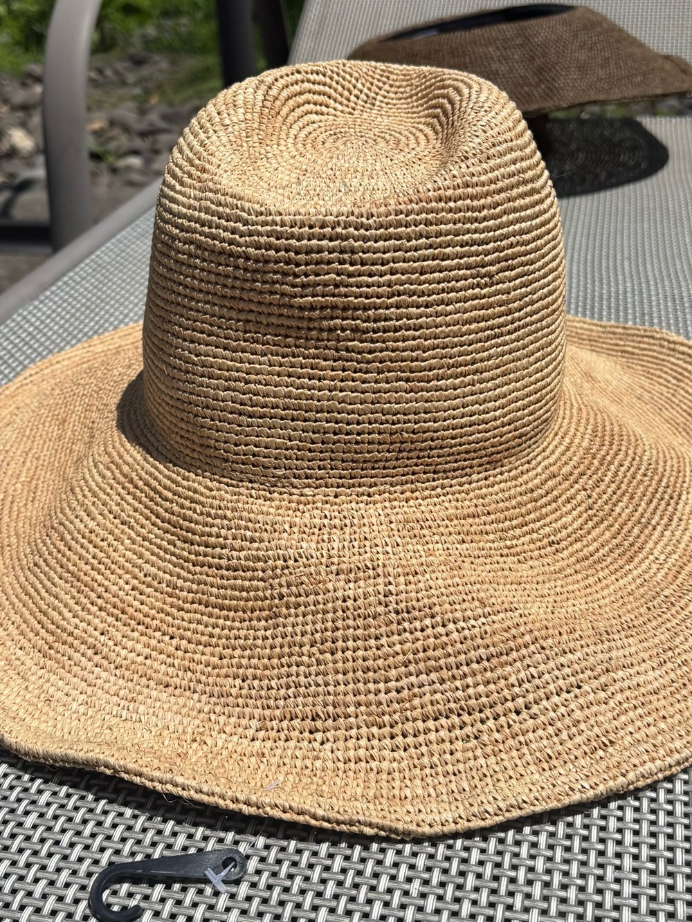 NWT Wyeth Lina Wide Brim Packable Sun Hat Natural OS UPF 50+ Beach Travel - Picture 3 of 5